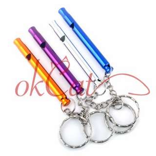 Mini Long Whistle Keychain Keyring Camping Survival  