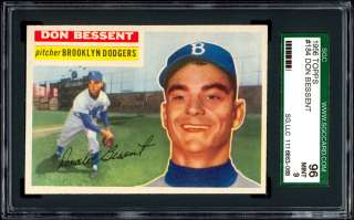 1956 Topps #184 Don Bessent SGC 96 MINT  