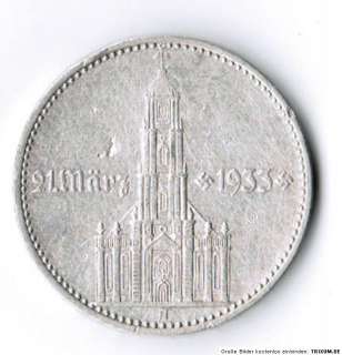 Reichsmark Silber Münze Deutsches Reich 1934 A  