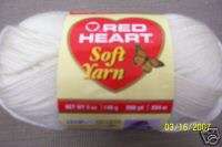 RED HEART SOFT YARN # 4601 OFF WHITE *NEW*  