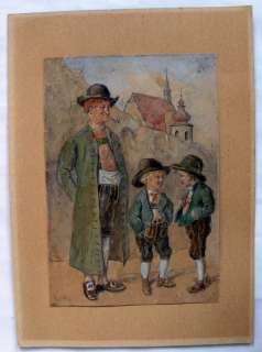 Carl (Karl) Goebel, Tiroler Vater mit Söhnen um 1875  