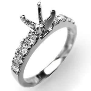   Diamond Engagement Ring Semi Mount (accomodates 0.75 ct. Diamond) Size
