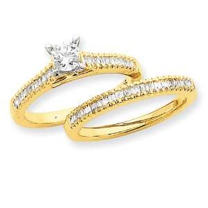 14K Diamond Engagement Ring Semi Mount Diamond quality AA (I1 clarity 