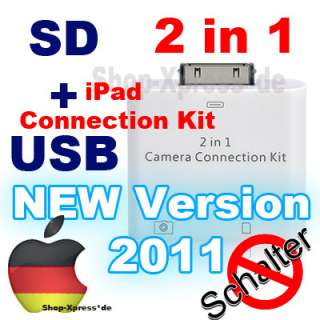 iPad Camera Kamera Connection Kit 2in1 USB + SD  