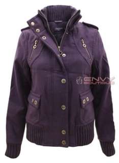 NEW LADIES HIGH NECK ZIP BUTTON MILITARY JACKET WOMENS COAT TOP SIZE 8 