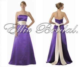 BEAUTIFUL LONG IRIS PURPLE BRIDESMAID DRESS ALL SIZES  
