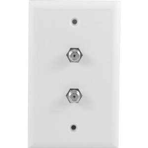  Dual Video Cable Wall Plate  W