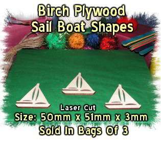 These Sail Boat shapes are made from the best quality birch plywood 