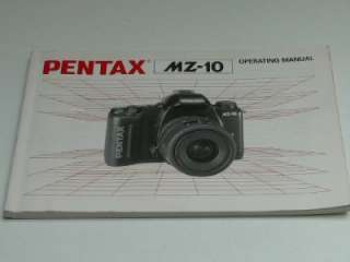 Genuine Pentax MZ 10 SLR Camera Instruction Manual*  