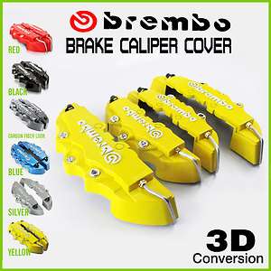 4x 3D BREMBO BRAKE CALIPER COVER ALFA 145 155 156Yellow  