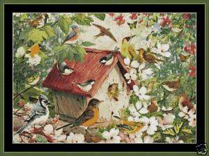 Cross Stitch Chart   Home Tweet Home   Birds, Garden  