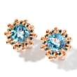 Dallas Prince Designs 3.14ct Blue Topaz and Diamond Stud Earrings