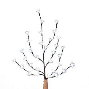   Battery Operated Plastic Cherry Blossom White LED Tree