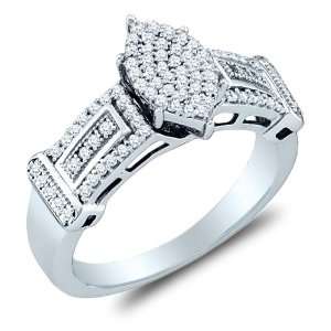  Silver Plated in White Gold Rhodium Diamond Engagement OR Fashion 