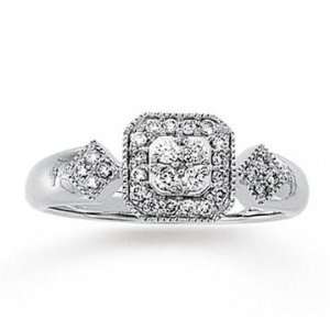  1/3 Carat Diamond 14k White Gold Grand Royal Prong Ring Jewelry