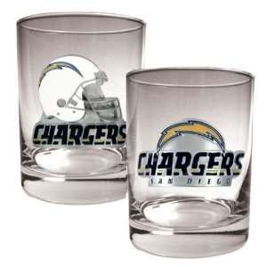  San Diego Chargers NFL 2pc Rocks Glass Set Sports 