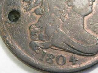 1804 Draped Bust Half Cent. Better date/grade (details).  