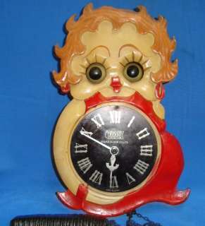   Vintage Betty Boop Wooden Clock from Japan 1930 Very Very Rare  