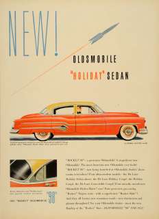1951 Ad Rocket 98 Oldsmobile Holiday Sedan Hydra Matic   ORIGINAL 
