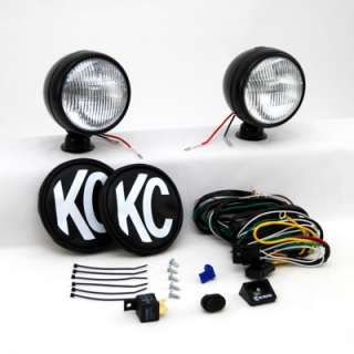 KC HiLites 5 Black Round Fog Lights 100W One Pair New  