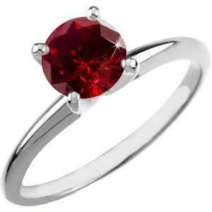   Solitaire Platinum Ring with Fancy Deep Red Diamond 3/4 carat Princess