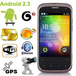   Unlocked MTK6573 Android Cell Phone WCDMA 3G& GSM B68M GPS Dual Sim