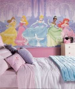 DISNEY PRINCESSES WALL MURAL Princess Wallpaper Decor 034878058689 