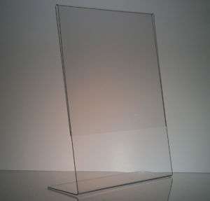 10) 8.5 x11 Acrylic slantback sign holder display wholesale lot 