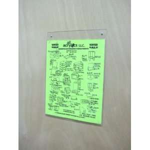  Clear Acrylic 8 1/2 X 11 Wall Mount Sign Holder Set of 6 