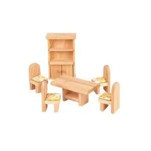   Toys Wooden Dollhouse Furniture   Classic Dining Room: Toys & Games