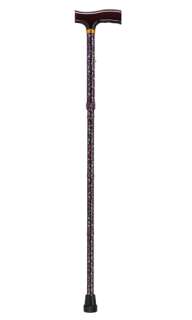 New Folding Cane Walking Stick New Black Floral Height  