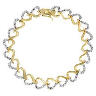 Diamond Accent Heart Bracelet   Gold ( 7.25 ).Opens in a new window