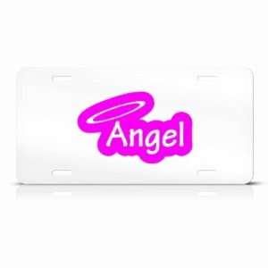  Pink Angel Novelty Metal License Plate Wall Sign Tag 