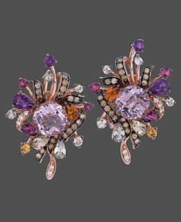 Le Vian 14k Rose Gold Earrings, Multi Stone   Jewelry & Watches 