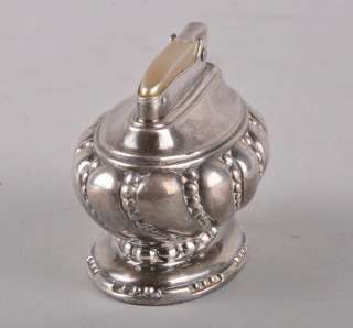Vintage Ronson Crown Table Collectible Silverplate Cigarette Lighter 