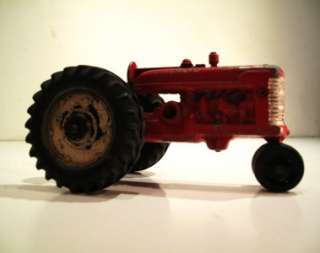 ANTIQUE HUBLEY DIECAST RED TRACTOR TRUCK TOY FIGURE  