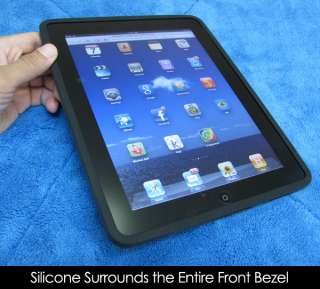Black Silicone RUBBER BUMPER Case Cover for Apple iPad  