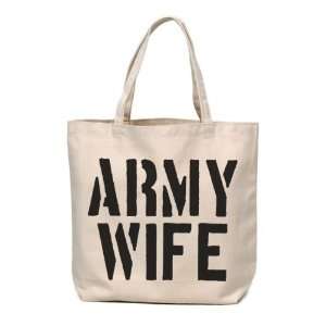 Army Wife Canvas Tote Bag