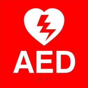  ADA Compliant Automated External Defibrillators Sign with 