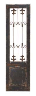   and Distressed Black Wood Wall Gate GRILLE Grill Plaque Set  