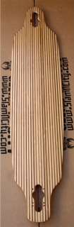 New DROP THRU Bamboo LONGBOARD SKATEBOARD Deck Through 41 Stripe 41 x 