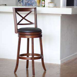 24 Swivel Wood Counter Bar Stool   Avail in 2 Colors  