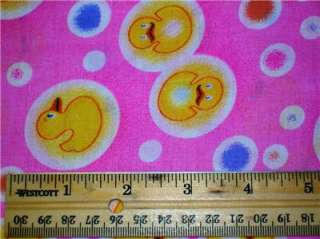 New Rubber Ducks Fat Quarter FQ Toy Bathtub Pink Bubble Baby Nursery 