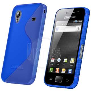   Magic Store   Blue Wave Gel Case For Samsung Galaxy Ace S5830 +Film