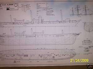 CSS ALABAMA ship boat model boat plans  