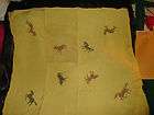 Horse Tablecloth, Linen, Vintage, 33 x 33, Used Once, MARVELOUS!