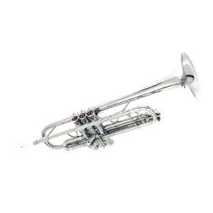   Primus Series B Flat Trumpet, Silver Plated Musical Instruments