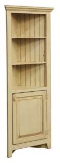 Amish Kitchen Corner Cabinets Wood Country Distressed  