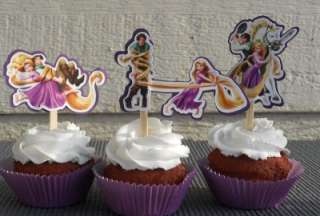 Rapunzel Birthday Cake on Tangled Rapunzel Cupcake Cake Toppers Birthday Party Princess Picks
