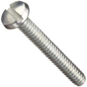 Zinc Plated Steel Machine Screw, Binding Head, Slotted Drive, #6 32, 5 